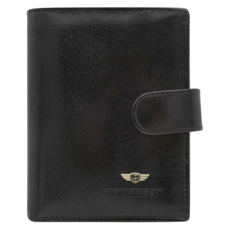 Pánská kožená peněženka Peterson PTN N62L-VT černá