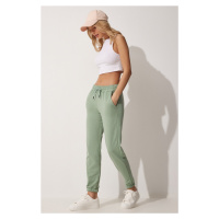 Happiness İstanbul Women's Teak Green Sweatpants With Pockets