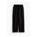 H & M - Kalhoty z lněné směsi - černá