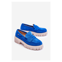 Dámské semišové nazouvací boty Modre Fiorell