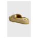 Pantofle Steve Madden Kora dámské, zlatá barva, na platformě, SM11003018
