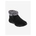 Černé dámské zimní kotníkové zimní boty v semišové úpravě Skechers