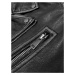 Černá vintage bunda ramoneska s opaskem J Style (11Z8125)