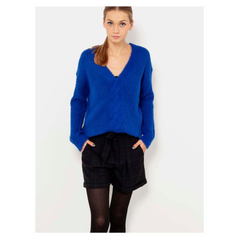 Černé kostkované kraťasy CAMAIEU Camaïeu