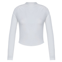 Trendyol White Gathered Square Neck Body-Smoothing Flexible Knitted Blouse