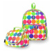 Micro batoh a svačinová taška - neon dots