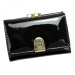 Elegantní kožená lakovaná peněženka malá Collettee, černá