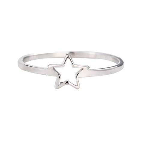 STYLE4 Prsten hvězda Star, stříbrná ocel