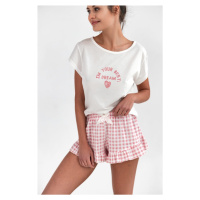 Růžovo-smetanový pyžamový set Keyla