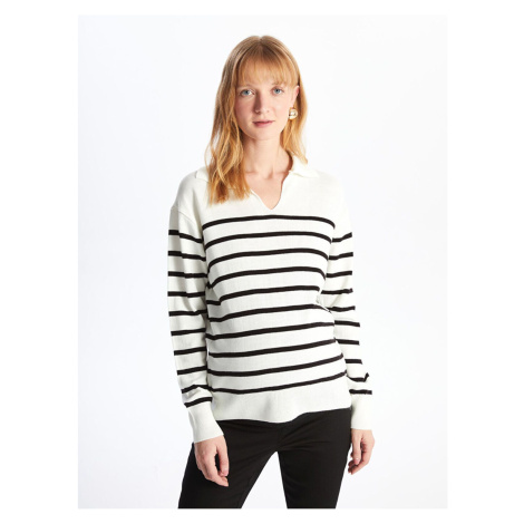 LC Waikiki Polo Neck Striped Long Sleeve Maternity Knitwear Sweater