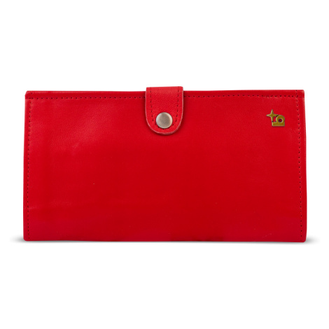 Bagind Penny Red - Dámská kožená peněženka červená, ruční výroba, český design