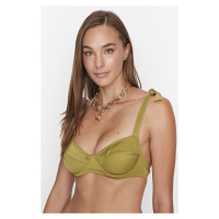 Trendyol Green Bikini Top With Tie Detailed