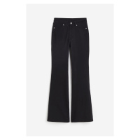 H & M - Keprové kalhoty Flared - černá