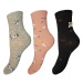 Dámské ponožky Aura.Via - NZP8115, světle šedá/starorůžová/černá Barva: Mix barev