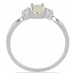 Prsten stříbrný s etiopským opálem a velkými zirkony Ag 925 012108 ETOP - 59 mm 2,0 g