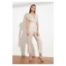 Trendyol Stone Ribbed Overalls