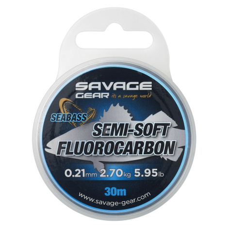 Savage gear fluorocarbon semi soft seabass clear 30 m - 0,25 mm 3,66 kg