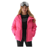 4F JUNIOR-TECHNICAL JACKET-JAW23TTJAF293-55N-HOT PINK NEON Růžová