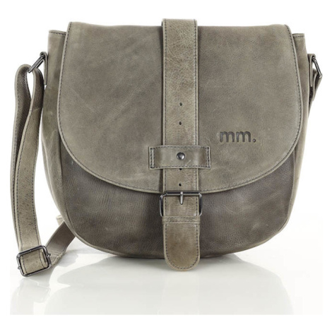 MARCO MAZZINI KHAKI VELKÁ CROSSBODY TAŠKA S KLOPOU