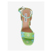 Světle modro-zelené dámské sandály na podpatku Steve Madden