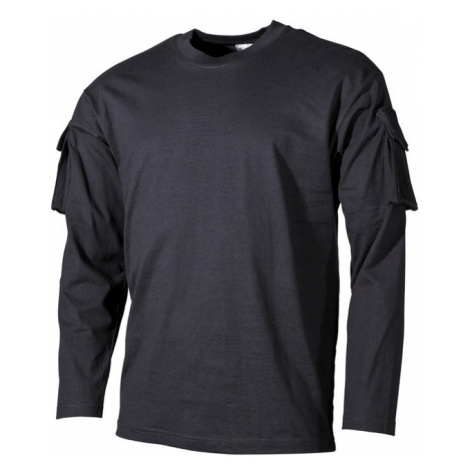 Tričko US T-Shirt s kapsami na rukávech 1/1 černé Max Fuchs