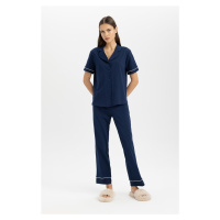 DEFACTO Fall In Love Regular Fit Short Sleeve Pajama Set