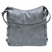 Velký středně šedý kabelko-batoh z eko kůže Crissie