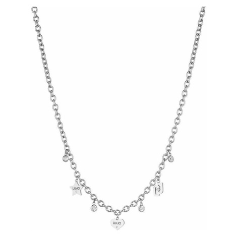 Liu Jo Stylový ocelový náhrdelník s přívěsky Brilliant LJ1648