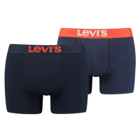 Levi's® MEN SOLID BASIC BOXER 2P Pánské boxerky, tmavě modrá, velikost