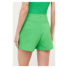 Kraťasy Morgan dámské, zelená barva, s aplikací, high waist