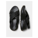 Černé kožené sandály Selected Femme Follie