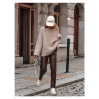 Beige sweater with braids Cocomore