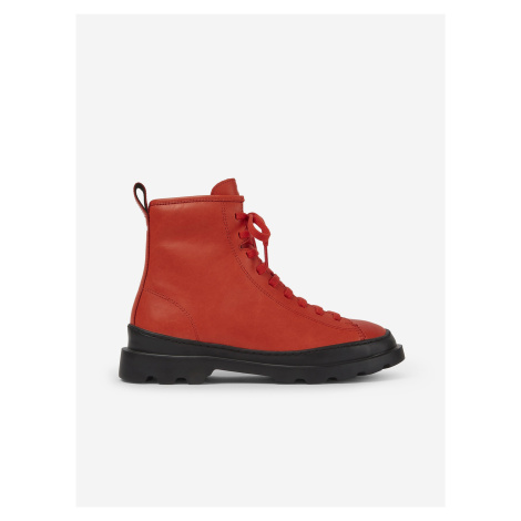 Červené dámské kotníkové kožené boty Camper Noray