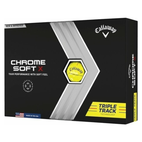 Callaway Chrome Soft X Yellow Triple Track Golfové míčky