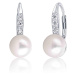 JwL Luxury Pearls Stříbrné náušnice s perlou a zirkony JL0601
