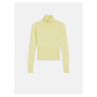 Rolák trussardi sweater turtleneck cashmere blend žlutá