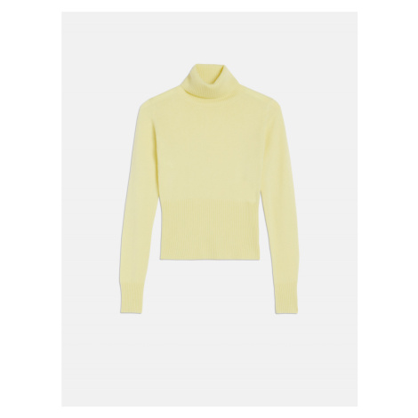 Rolák trussardi sweater turtleneck cashmere blend žlutá