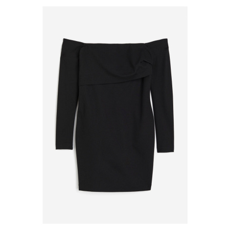 H & M - Šaty's odhalenými rameny - černá H&M