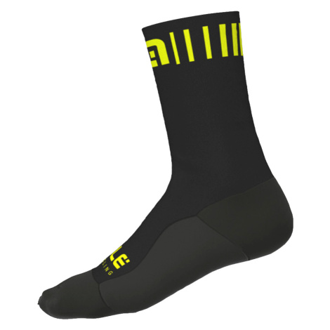 ALÉ Cyklistické ponožky klasické - STRADA WINTER 18 - žlutá/černá/bílá