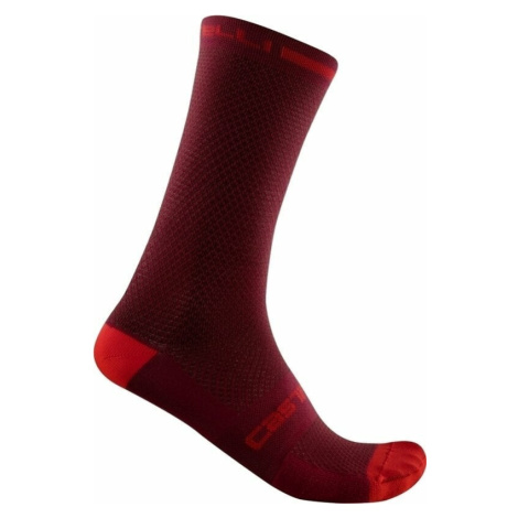 Castelli Superleggera T 18 Sock Bordeaux L/XL Cyklo ponožky