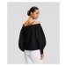 Halenka karl lagerfeld off shoulder embroidery top black