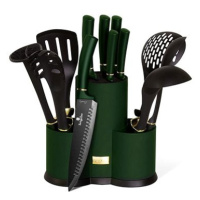 BERLINGERHAUS Sada nožů a kuchyňského náčiní ve stojanu 12 ks Emerald Collection