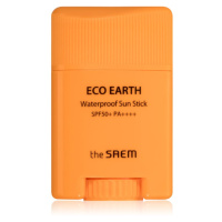 The Saem Eco Earth Waterproof voděodolný opalovací krém na obličej v tyčince SPF 50+ 17 g