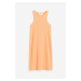 H & M - Šaty z žebrovaného žerzeje - oranžová