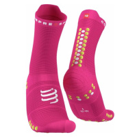 Compressport PRO RACING SOCK v4.0 RUN HIGH Běžecké ponožky, růžová, velikost