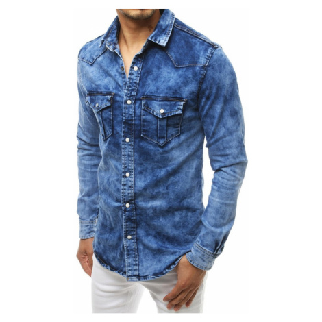 Men's denim shirt blue DX1833 DStreet | Modio.cz