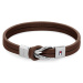 Tommy Hilfiger Moderní náramek z hnědé kůže Braided Knot 2790441