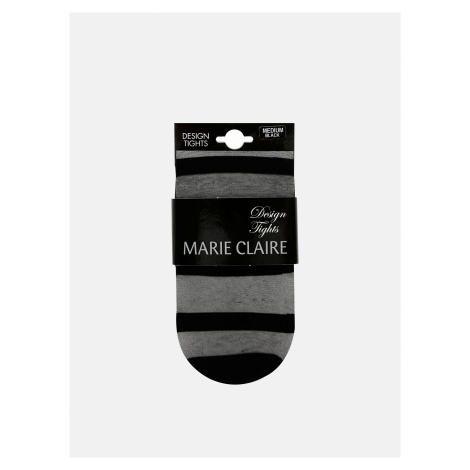 Černé pruhované punčochové kalhoty Marie Claire
