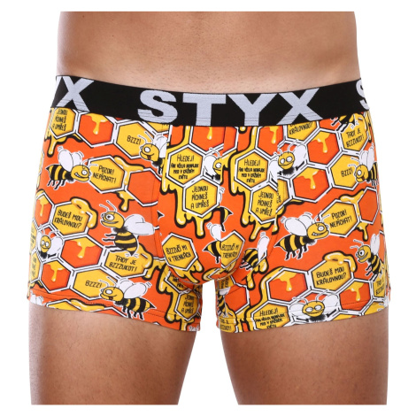 Pánské boxerky Styx art sportovní guma včelky (G1654)