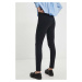 Kalhoty Answear Lab dámské, tmavomodrá barva, přiléhavé, high waist